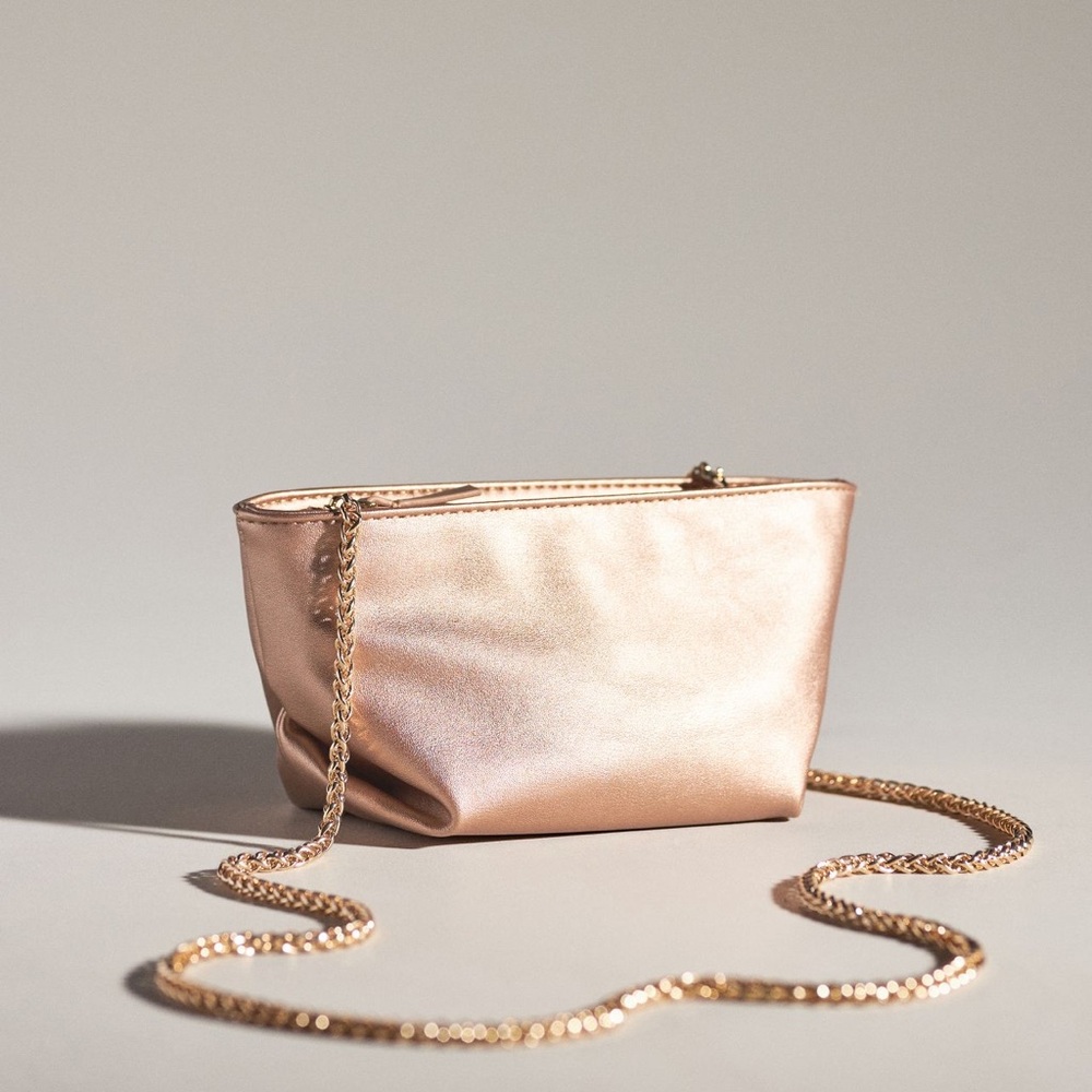 NWT Soft metallic pink mini bag - Anthropologie